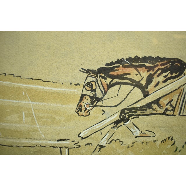Slater Going to His Own Kind at Aintree C1935 Watercolor by Paul Brown For Sale In New York - Image 6 of 6