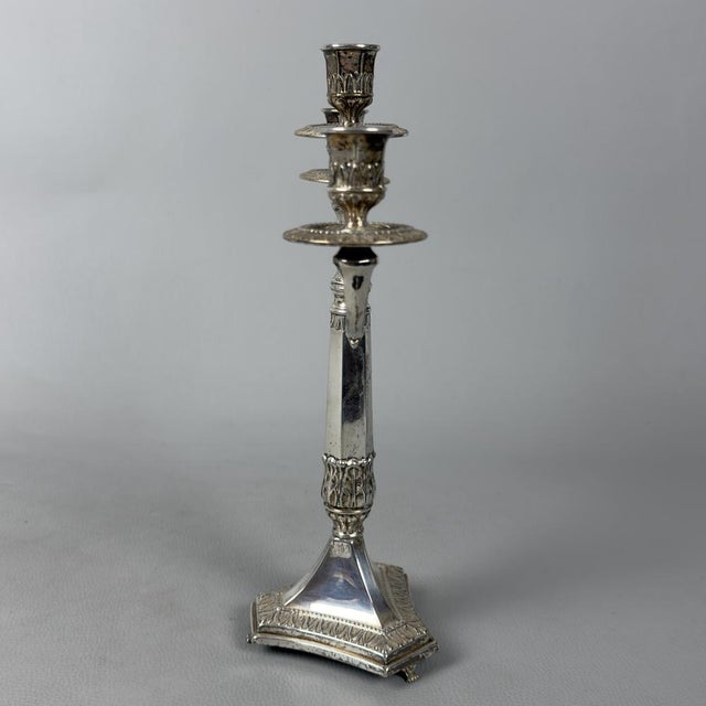Liberty 800 Silver 3-Flame Candelabra, 20th Century For Sale - Image 3 of 11