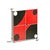 This art is a vintage MCM Debbie Born geometric painting from 1974, featuring a bold red and black abstract art design on...