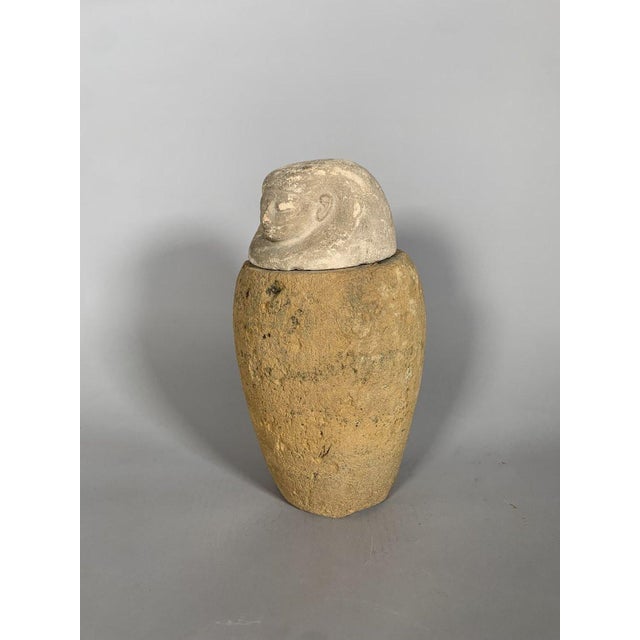 Canopic jar, ancient Egypt, depicting the god Amset, Late Period (711-332 BC), archaeology For Sale - Image 4 of 11