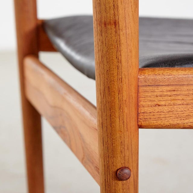 Black Teak PJ4-2 Armchair by Grete Jalk for P. Jeppesen, 1960s For Sale - Image 8 of 14