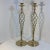 Mid-Century Modern Large Scale Twisted Cyclone Style Lacquered Brass Candle Holders- A Pair. For Sale - Image 10 of 12