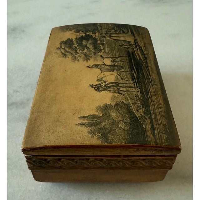 Borghese Vintage Italian Borghese Gold Gilt Chalk Ware Trinket Vanity Box For Sale - Image 4 of 12