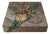 Vintage Marble Trinket Box with Hand-Cut Flowers in Relief, 1980s For Sale