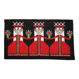 Vintage Swedish Christmas "We Three Queens" Wall Hanging