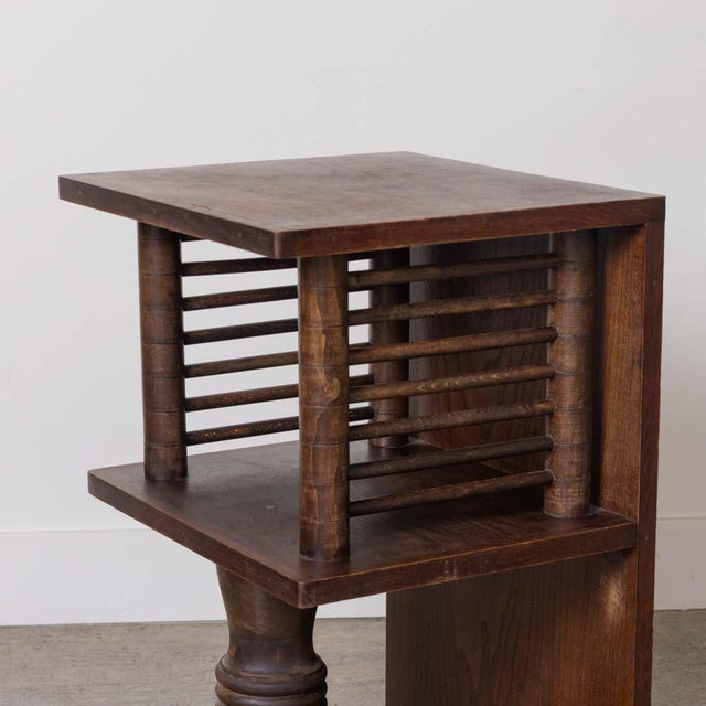 Pair of 1940s French Oak End Tables Attributed to Charles Dudouyt For Sale - Image 11 of 17