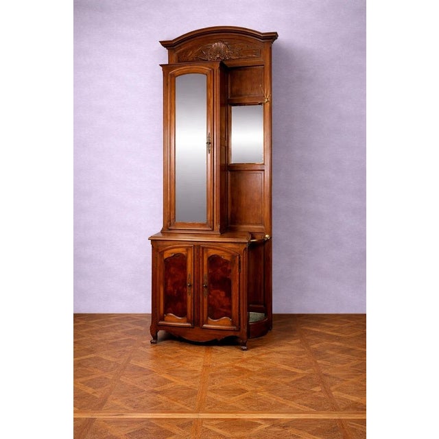 Antique French Wardrobe in Walnut For Sale - Image 3 of 8