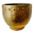 Solid Hammered Brass Cachepot Jardiniere Planter with Rim Details For Sale