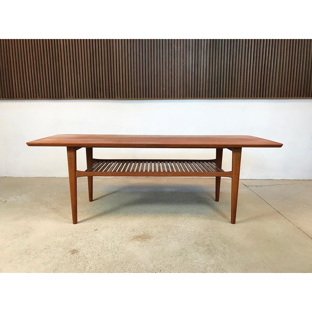 Mid-Century Modern Large Mid-Century Danish Teak Coffee Table, 1960s For Sale - Image 3 of 18