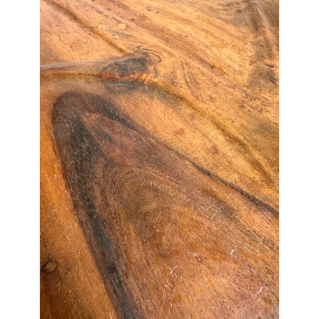 Wood Vintage 1960s Mid Century Hand Carved Folk Art Acadia Root Coffee or Side Table For Sale - Image 7 of 12