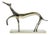 Art Deco White Brass Greyhound Figurine by Laszlo Hoenig, 1930s For Sale
