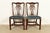 A gorgeous pair of Georgian or Chippendale style side chairs or dining chairs By Councill Craftsmen USA, Circa 1980s...