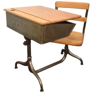 1950s Industrial Child's School Desk