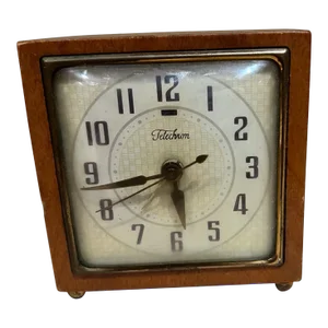 1940s Art Deco Telechron Electric Clock Ge
