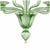 Sculptural Linear Rigadin Green Murano Glass Chandelier by Simoeng For Sale - Image 4 of 6