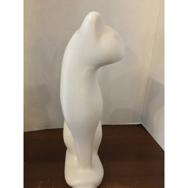 1960s 1960s Mid Century White Cat Figurine For Sale - Image 5 of 11