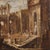 Italian Artist, Architectural Capriccio with Figures, 1740, Oil on Canvas, Framed For Sale - Image 4 of 16