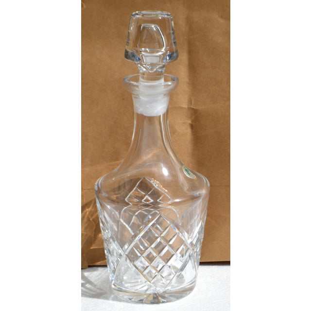1950s Waterford Crystal Whiskey Spirit Liquor Decanter Handmade Cut Glass Pattern For Sale In Miami - Image 6 of 14
