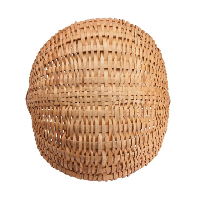 Hand Woven Buttock Basket, 1900's For Sale - Image 10 of 10