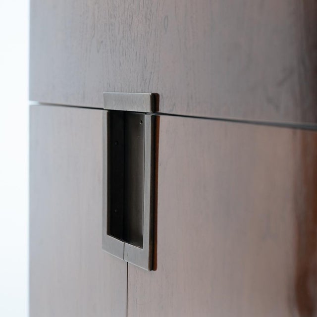 1950s Walnut Veneered Nightstands with Drawer from Baker Furniture, 1950s, Set of 2 For Sale - Image 5 of 18