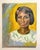 Mid-Century Modern African American Woman Original Oil Painting 1960s Portrait - Signed For Sale - Image 3 of 5