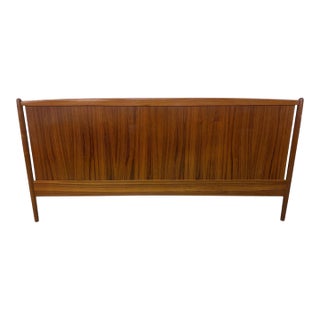 Mid-Century Danish Modern King Size Teak Headboard For Sale