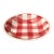 Vintage French Raspberry Tartan Plaid Porcelain Bowl by Faïencerie Givors For Sale