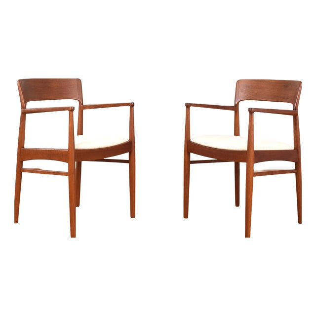 Danish Teak Dining Chairs by Henning Kjærnulf for Korup Stolefabrik, 1960s, Set of 2 For Sale