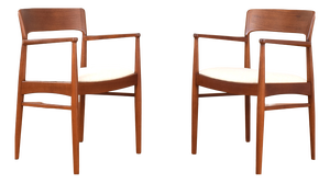 Danish Teak Dining Chairs by Henning Kjærnulf for Korup Stolefabrik, 1960s, Set of 2