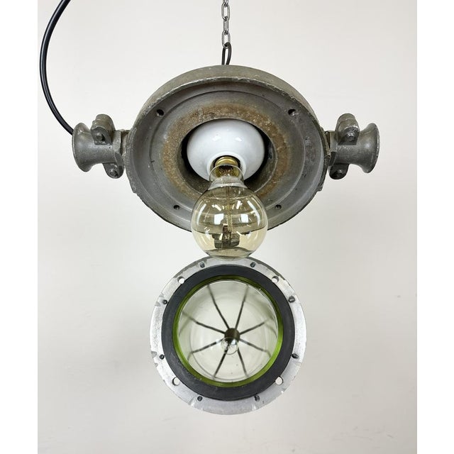 Industrial Cast Aluminium Cage Pendant Light, 1960s For Sale - Image 14 of 18