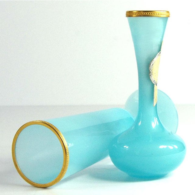 Opaline Glass Vases from Nason, 1960s, Set of 2 For Sale - Image 4 of 9