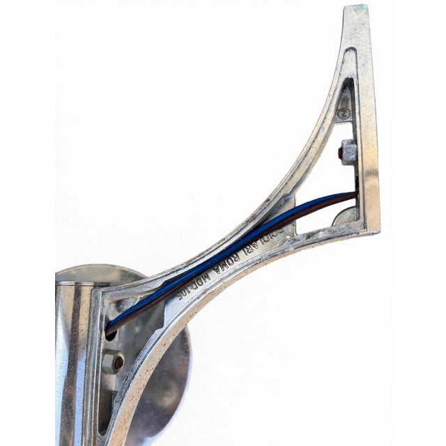Chrome Steel Sconces by Gaetano Sciolari, 1960s, Set of 2 For Sale - Image 3 of 5