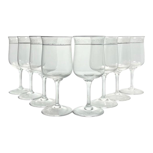 1970s Lenox “Moonspun” Water Glasses - Set of 8 For Sale