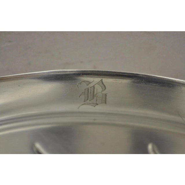 Silver Mid 20th Century Reed & Barton Chesterfield Silver Plated Meat Cutlery Serving Platter Tray For Sale - Image 8 of 11
