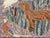 American Hooked rug featuring a golden retriever with four different type of birds in the corners, Keivan Woven Arts / rug...
