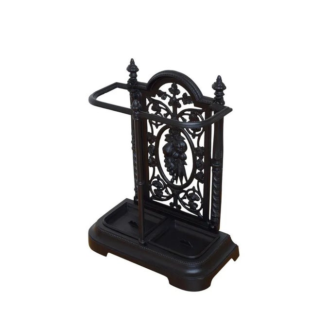 English Victorian Cast Iron Umbrella Stand, 1880s Chairish