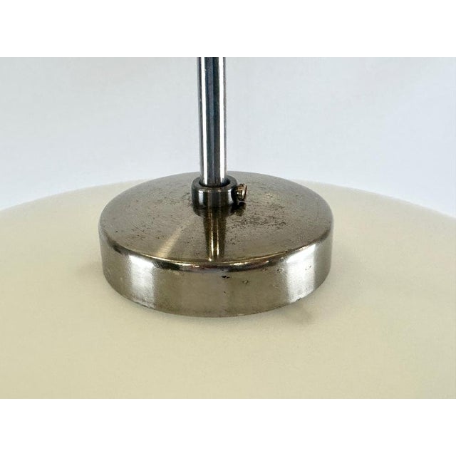 Mid-Century Czech Milk Glass Pendant Lamp from Napako, 1960s For Sale - Image 13 of 14