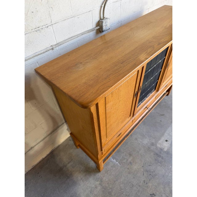 Vintage Danish Oak Cabinet by Stilmobler, 1970s Display Sideboard For Sale - Image 4 of 8