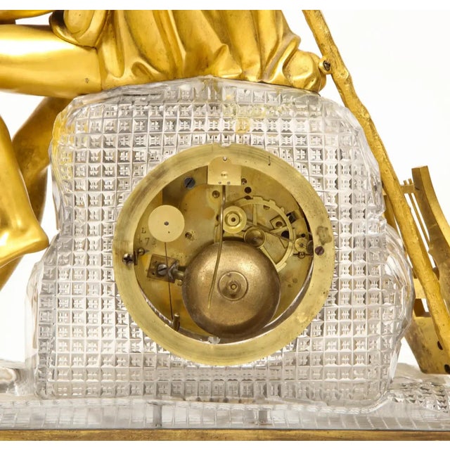 An Exquisite French Empire Ormolu and Cut-Crystal Clock, C. 1815 For Sale - Image 15 of 17