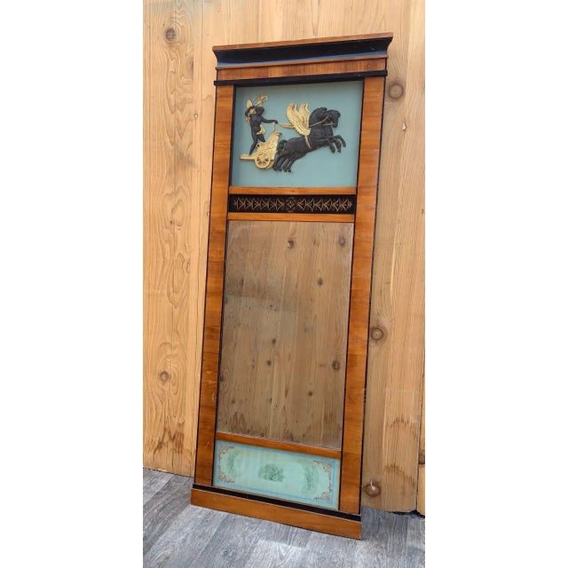 Brown Antique German Biedermeier Wall Mirror For Sale - Image 8 of 9