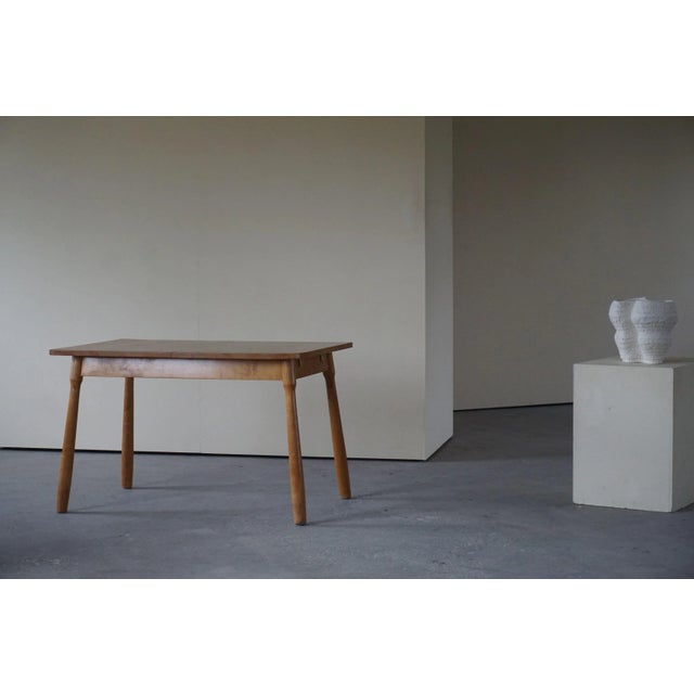 Danish Desk or Extendable Dining Table in Birch by Philip Arctander, 1940s For Sale - Image 11 of 14
