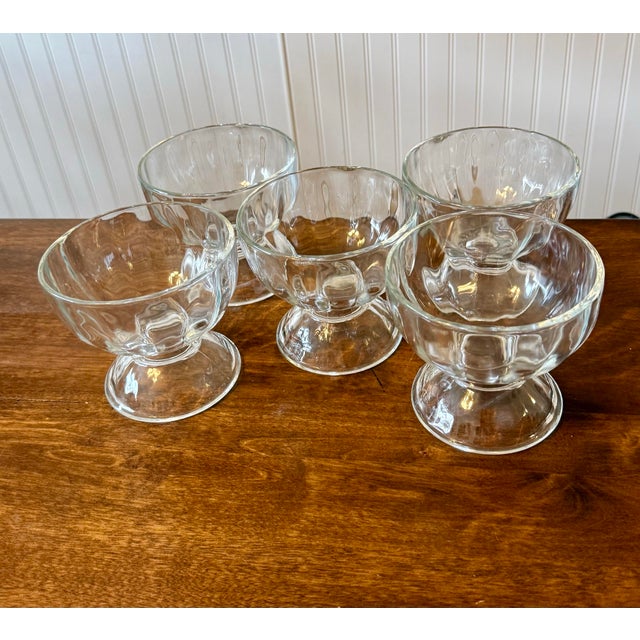 Libbey Glass Pedestal Bowls - Set of 5 For Sale - Image 10 of 12