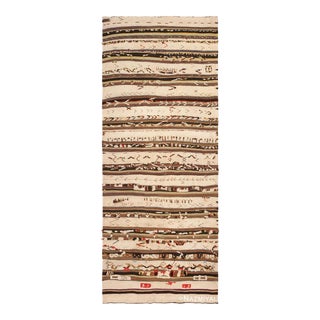 Long And Narrow Tribal Vintage Moroccan Kilim Rug For Sale