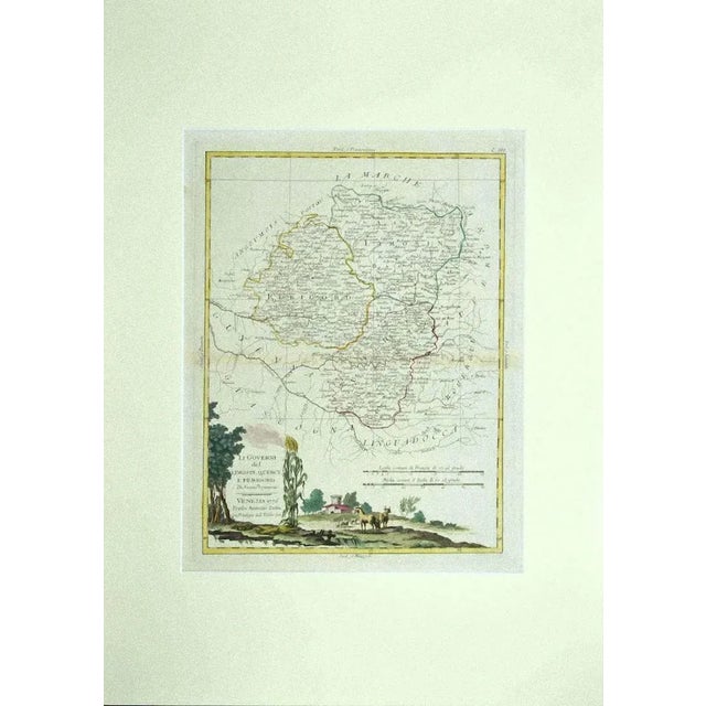 This Map of Lymosin-Perigord-Quercy is an etching realized by Antonio Zatta in Venice in 1776. The state of preservation...