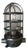 1970s Industrial Iron Caged Marine Vapor Glass Light Fixture For Sale