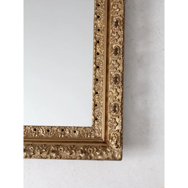 Glass Antique Gilt Mirror For Sale - Image 7 of 12