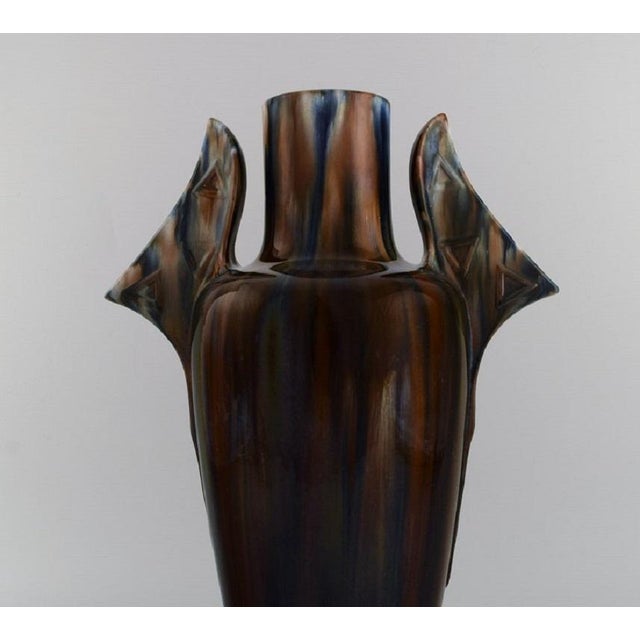 Large Vase in Glazed Ceramics by Clément Massier, France, 1890s For Sale - Image 6 of 9