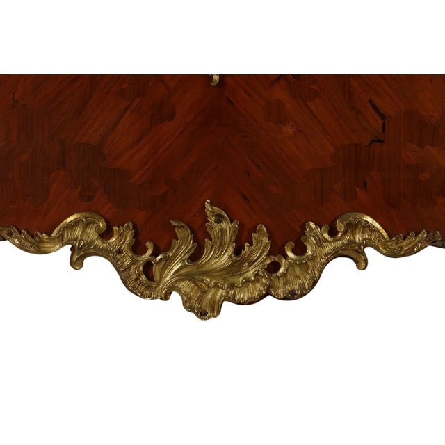 Wood 1900-1909 French Louis XV Marble Top Ormolou Bombe Commode For Sale - Image 7 of 7