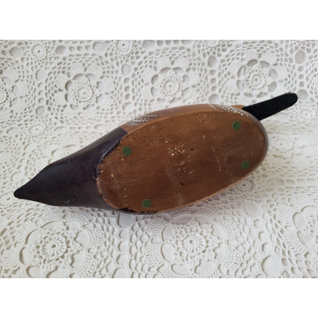 Wood 1970s Hand Painted Wooden Duck Decoy For Sale - Image 7 of 7