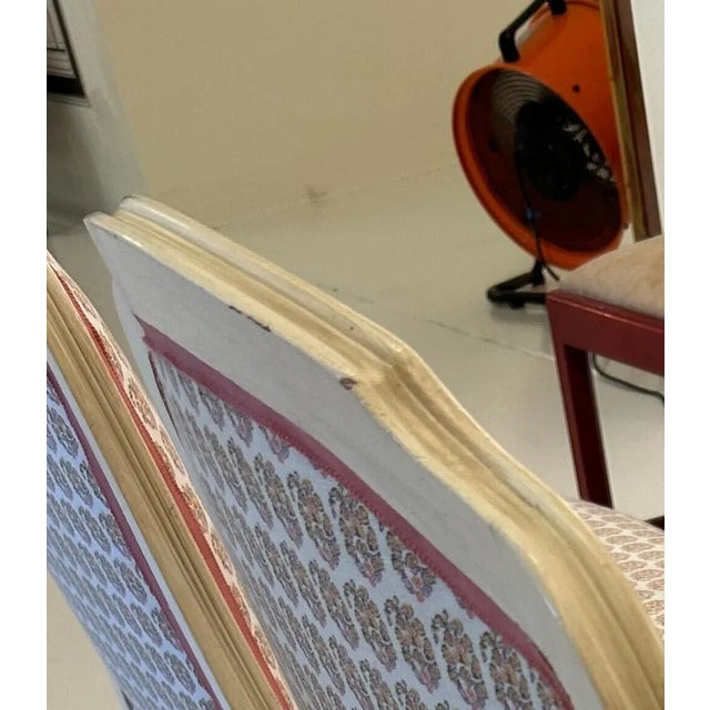 19th Century Louis XV Style Painted Slipper Chairs- a Pair For Sale - Image 10 of 12